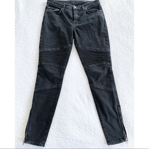 CLOSED Black Moto Skinny Jeans Made In Italy - Picture 2 of 10